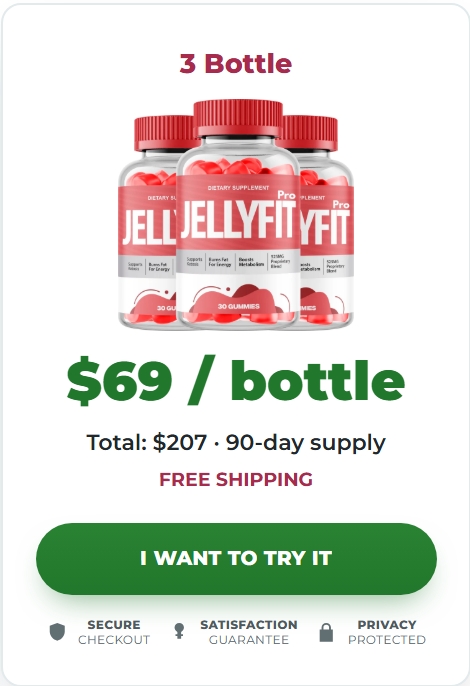 JellyFit Gelatin 3 Bottle Natural Daily Wellness and Active Lifestyle Support